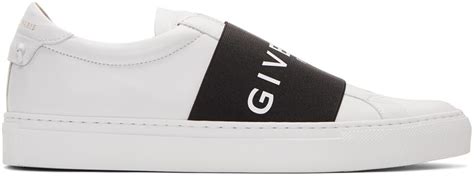 White & Black Elastic Urban Knots Sneakers by 